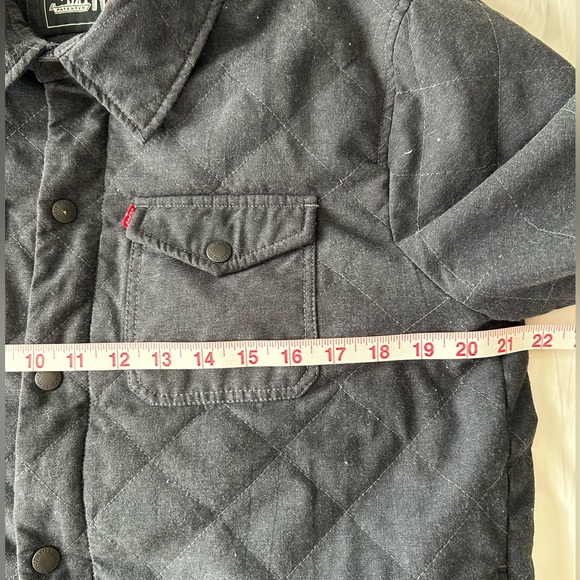Levi’s Shacket shirt jacket dark gray snap front - Picture 12 of 16